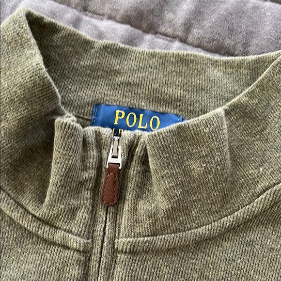 Polo by Ralph Lauren Green Zip Up Sweater with Classic Style - Picture 2 of 6